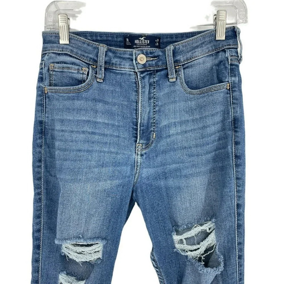 Hollister Jeans Women's Sz W28 x L28 Super Skinny High-Rise Soft Stretch Blue - Picture 4 of 11